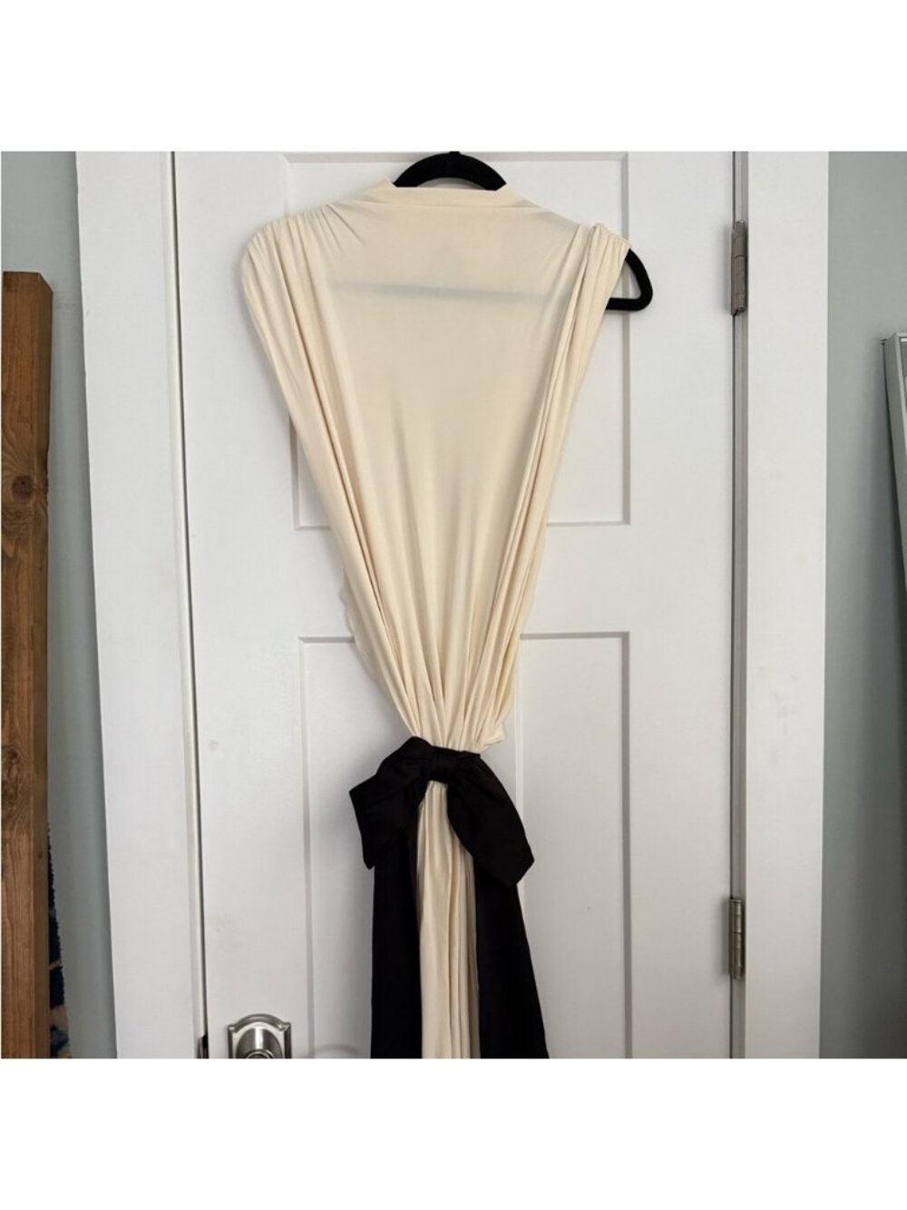 HELSA Constantina Jersey Maxi Dress Cream Black NEW with tags - Picture 4 of 11